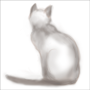 緑色顔をした猫